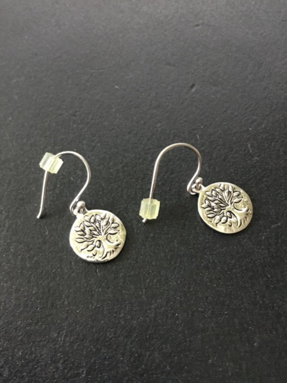 Tree Of Life Earrings 925 MARKED==STERLING SILVER==PREOWNED==GOOD CONDITION - Picture 3 of 5